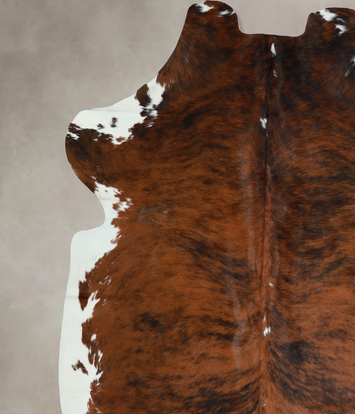 Tricolor X-Large European Cowhide Rug 6'8"H x 6'4"W #A40551 by Hudson Hides