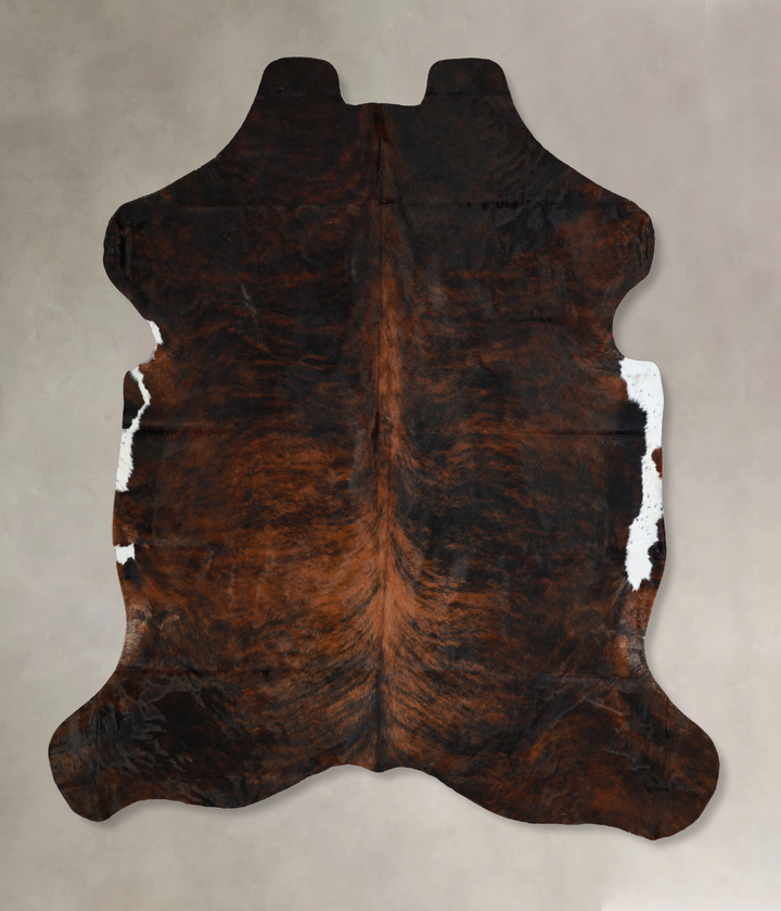 Dark Brindle X-Large Brazilian Cowhide Rug 7'0"H x 6'4"W #A40552 by Hudson Hides