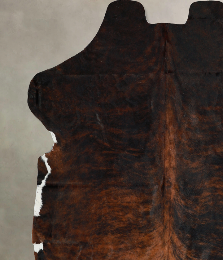 Dark Brindle X-Large Brazilian Cowhide Rug 7'0"H x 6'4"W #A40552 by Hudson Hides