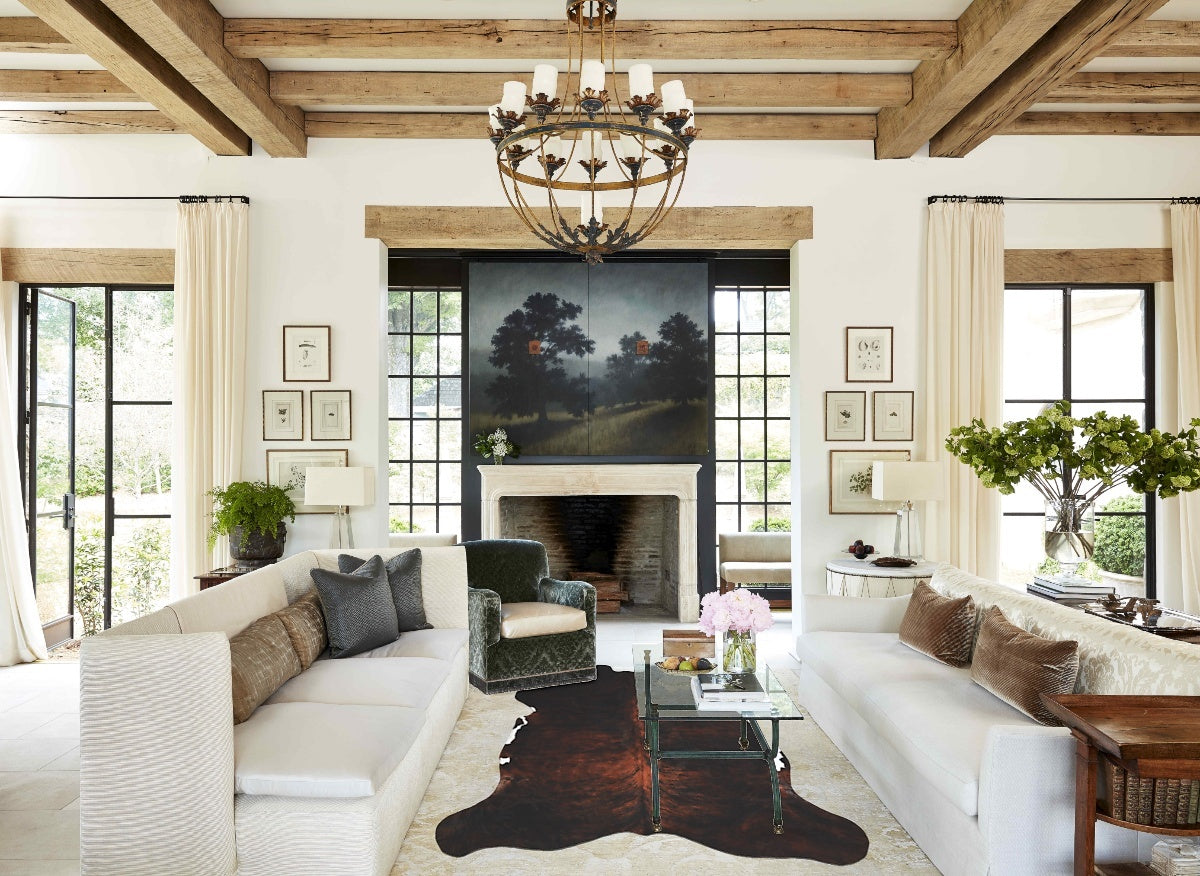 Dark Brindle X-Large Brazilian Cowhide Rug 7'0"H x 6'4"W #A40552 by Hudson Hides