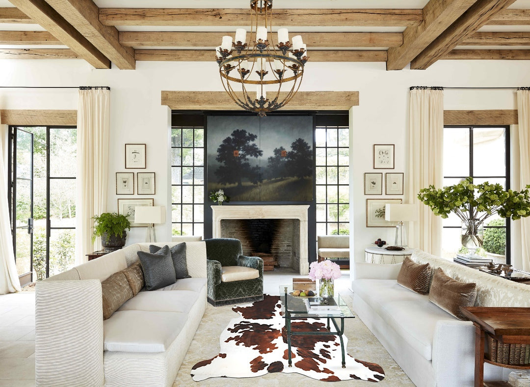 Tricolor X-Large European Cowhide Rug 6'9"H x 6'2"W #A40559 by Hudson 
