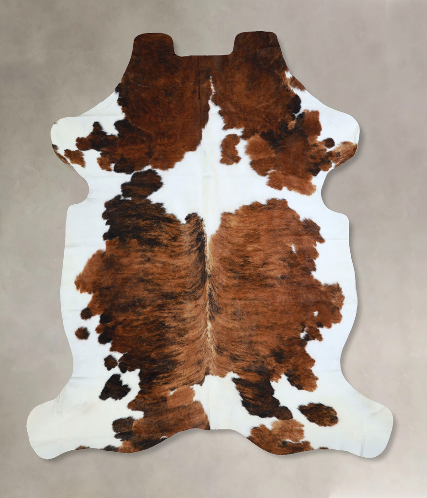 Tricolor X-Large European Cowhide Rug 6'11"H x 6'2"W #A40562 by Hudson Hides