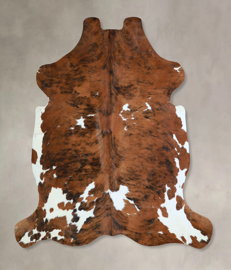 Tricolor X-Large European Cowhide Rug 6'4"H x 6'5"W #A40564 by Hudson Hides