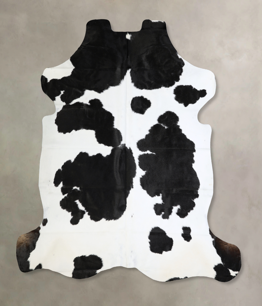 Black and White X-Large Brazilian Cowhide Rug 6'7"H x 6'9"W #A40569 by