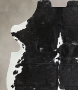 Black and White X-Large Brazilian Cowhide Rug 7'1"H x 6'0"W #A40571 by Hudson Hides