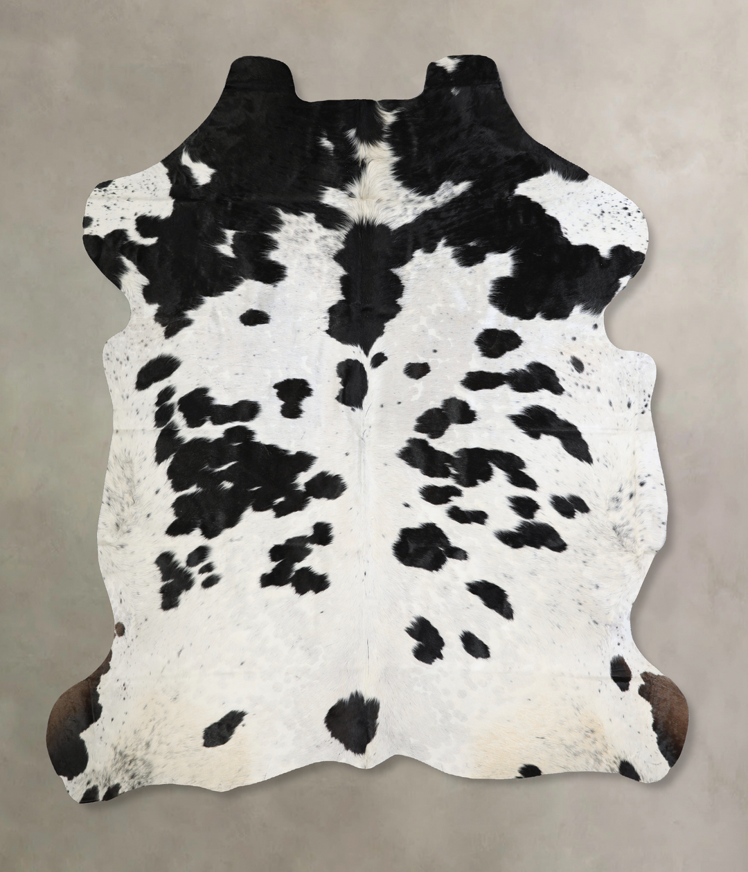 Black and White X-Large Brazilian Cowhide Rug 6'9"H x 6'4"W #A40572 by