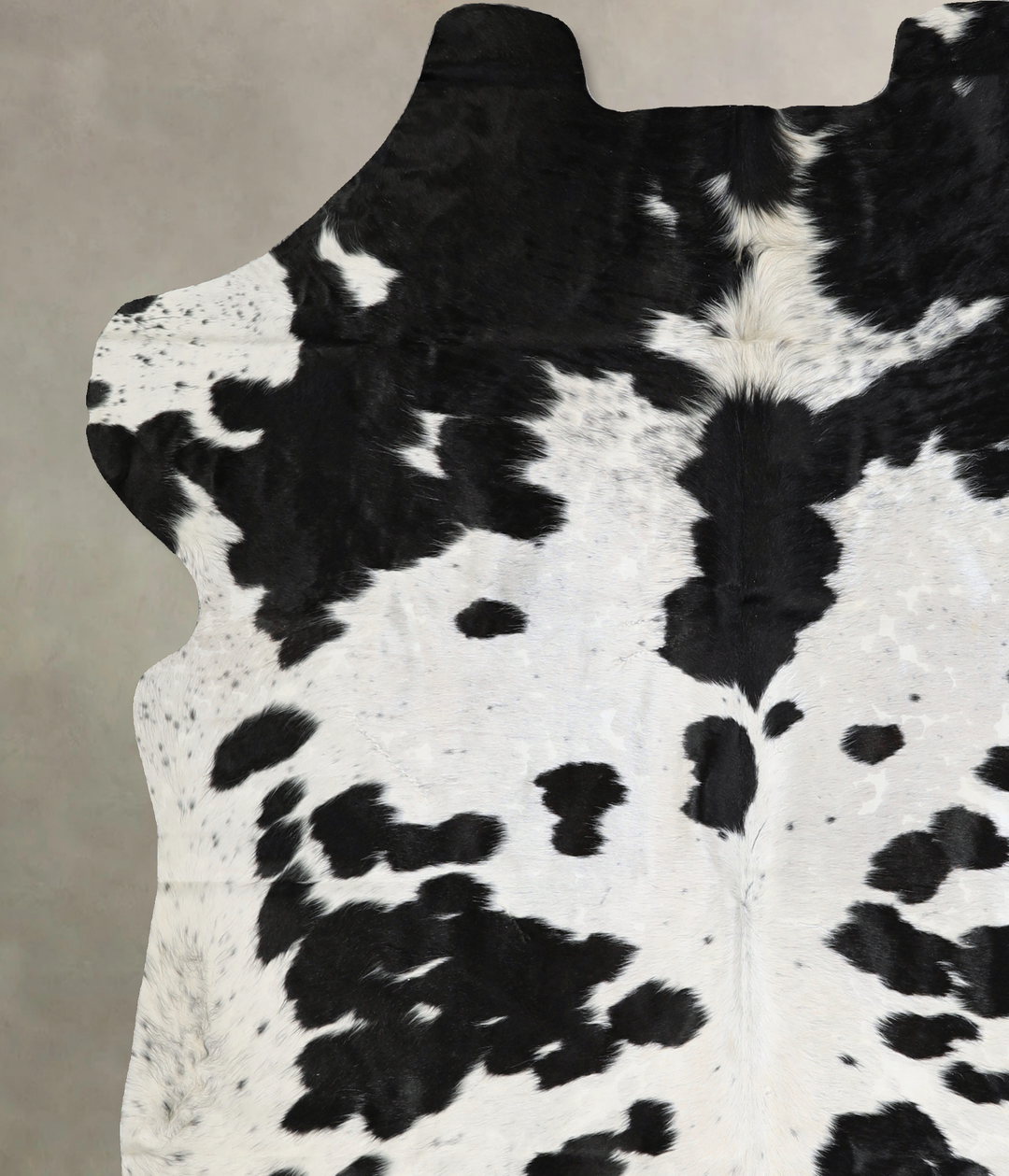 Black and White X-Large Brazilian Cowhide Rug 6'9"H x 6'4"W #A40572 by