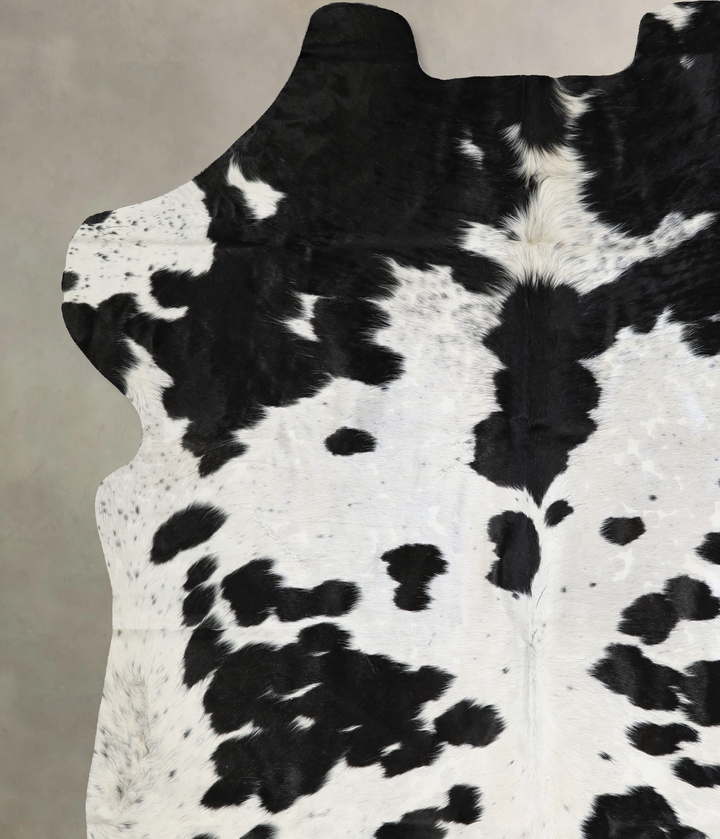 Black and White X-Large Brazilian Cowhide Rug 6'9"H x 6'4"W #A40572 by Hudson Hides