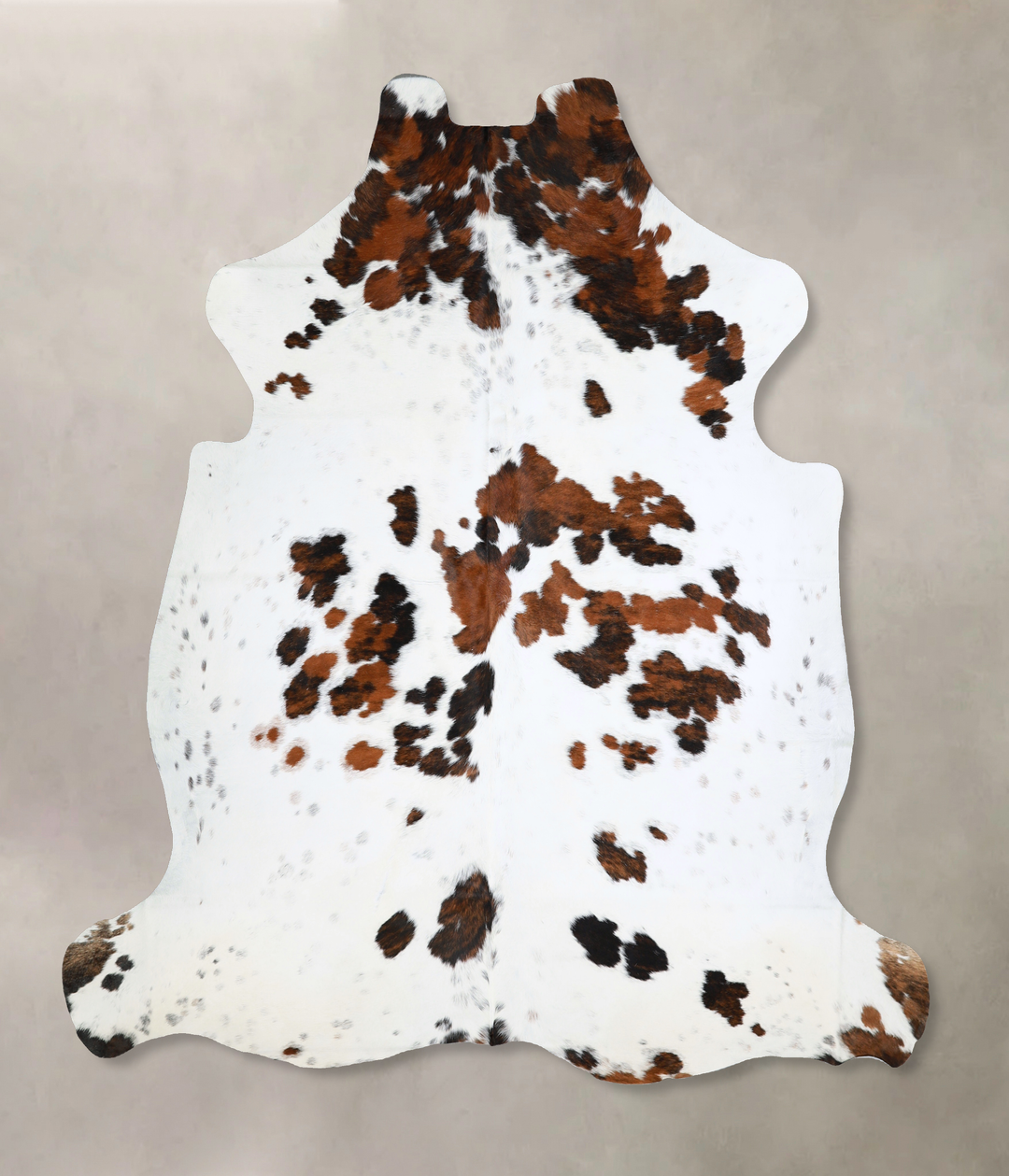 Tricolor X-Large European Cowhide Rug 7'2"H x 6'7"W #A40581 by Hudson 
