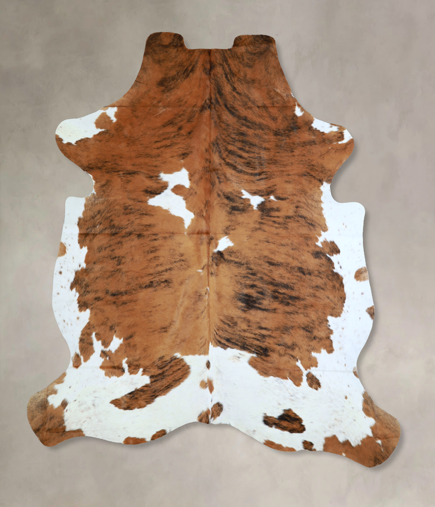 Tricolor X-Large European Cowhide Rug 7'7"H x 6'1"W #A40583 by Hudson Hides