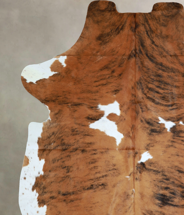 Tricolor X-Large European Cowhide Rug 7'7"H x 6'1"W #A40583 by Hudson Hides
