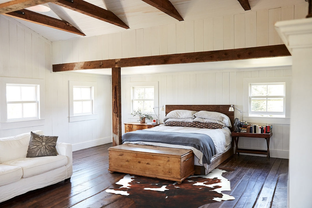 Tricolor X-Large European Cowhide Rug 7'11"H x 5'8"W #A40586 by Hudson