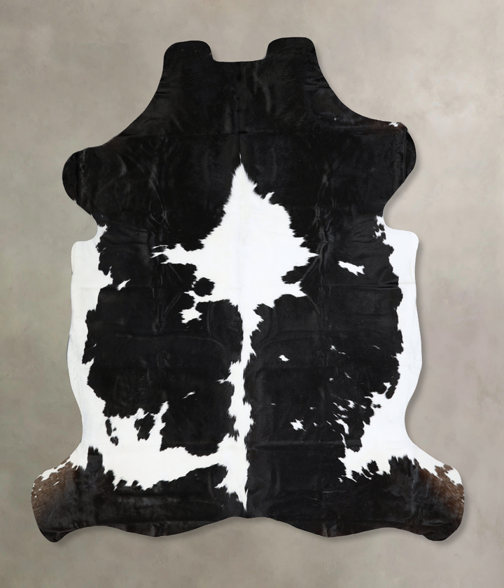 Black and White X-Large Brazilian Cowhide Rug 6'10"H x 6'10"W #A40593 by Hudson Hides