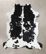 Black and White X-Large Brazilian Cowhide Rug 6'8"H x 6'8"W #A40594 by Hudson Hides