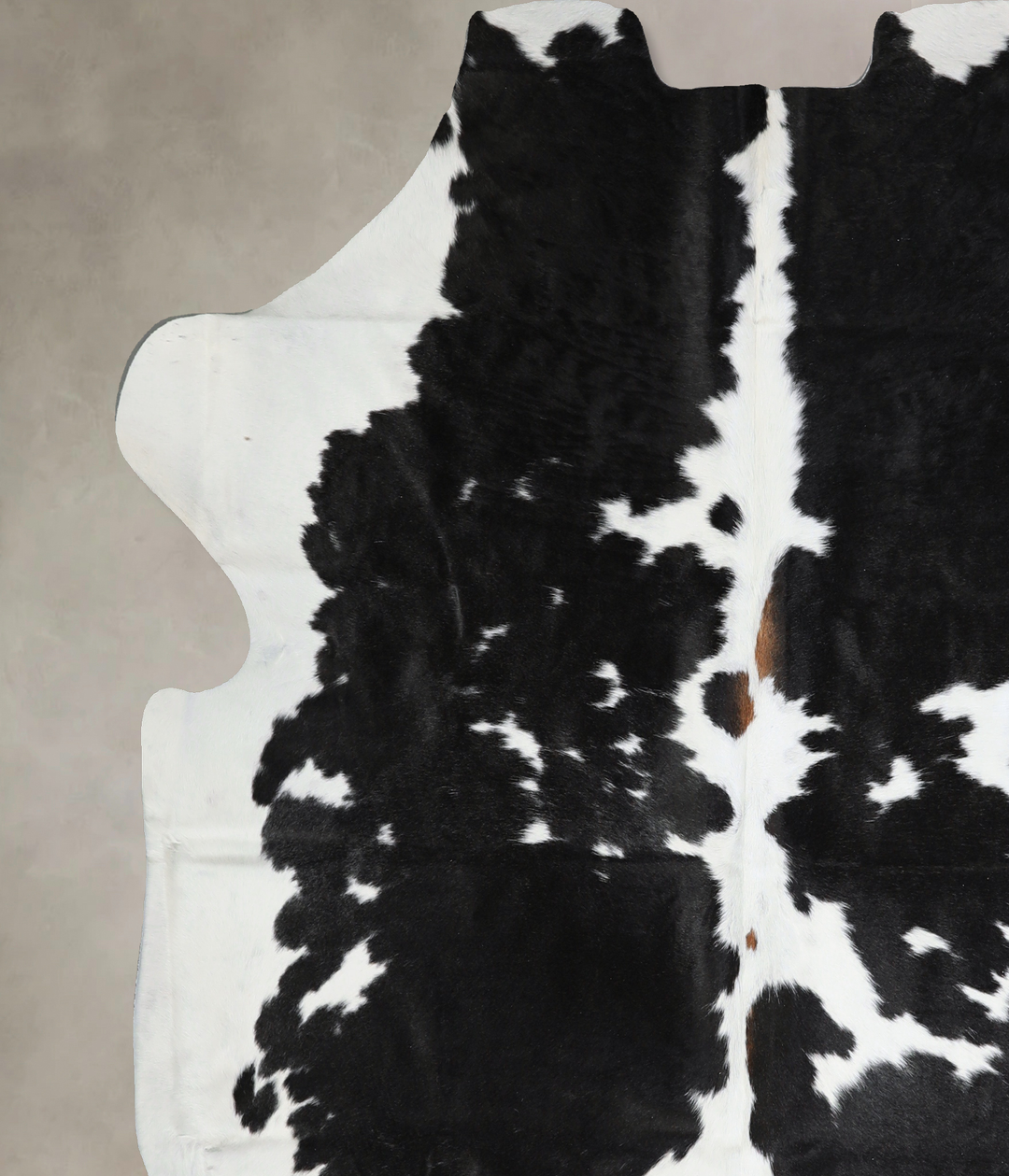 Black and White X-Large Brazilian Cowhide Rug 6'8"H x 6'8"W #A40594 by