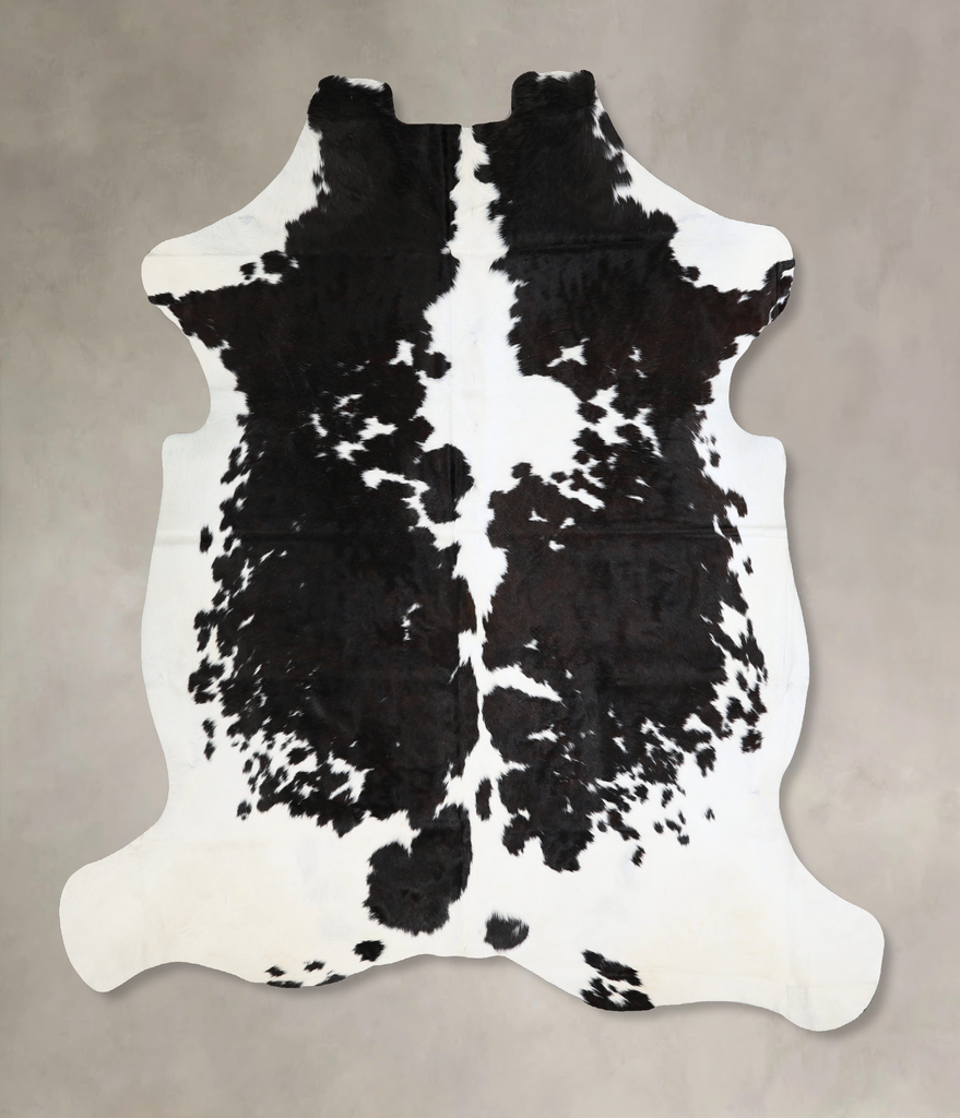 Black and White X-Large Brazilian Cowhide Rug 6'11"H x 6'5"W #A40595 by Hudson Hides
