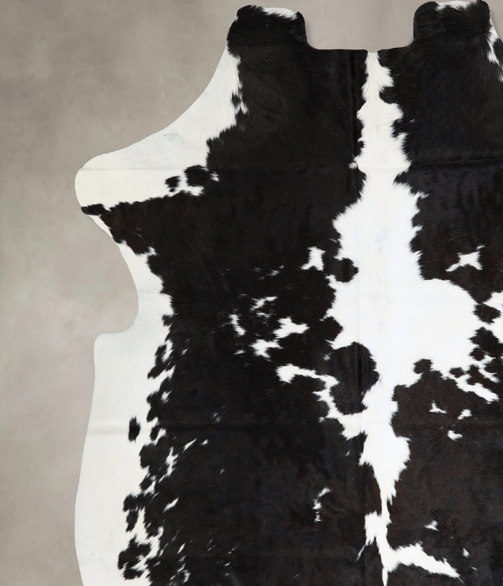 Black and White X-Large Brazilian Cowhide Rug 6'11"H x 6'5"W #A40595 by Hudson Hides