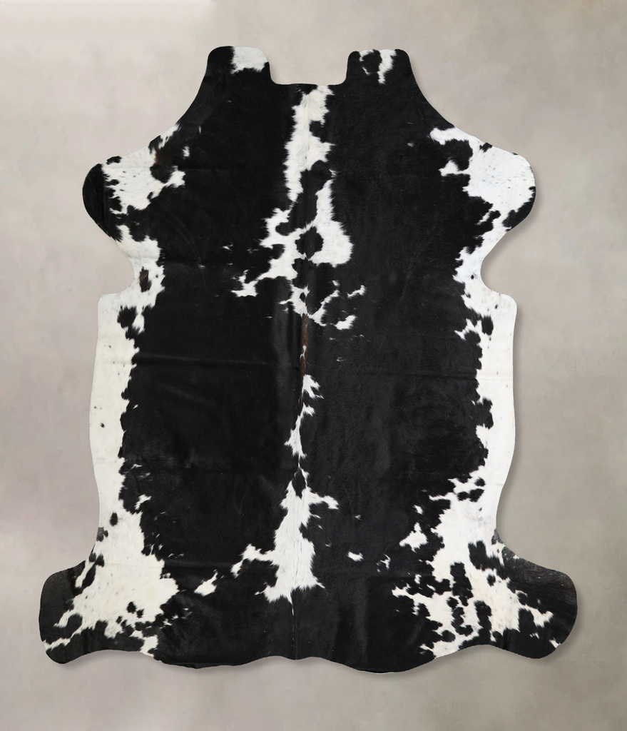 Black and White X-Large Brazilian Cowhide Rug 6'8"H x 6'7"W #A40596 by Hudson Hides