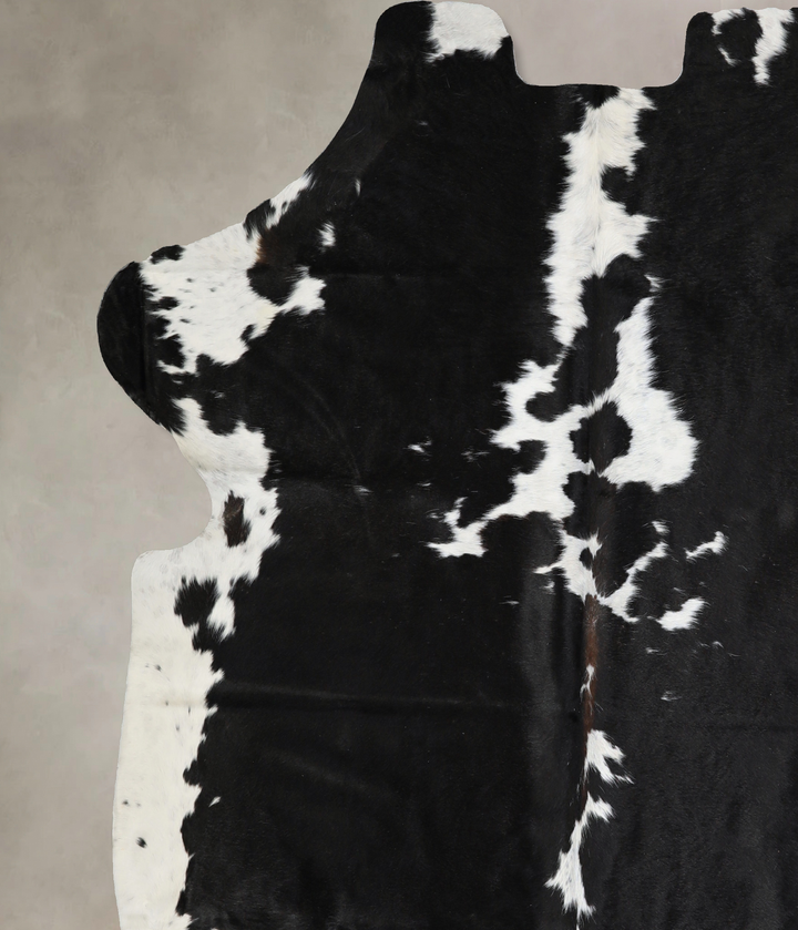 Black and White X-Large Brazilian Cowhide Rug 6'8"H x 6'7"W #A40596 by Hudson Hides
