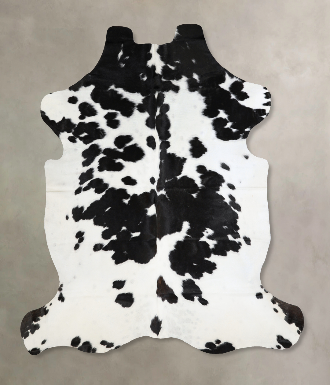 Black and White X-Large Brazilian Cowhide Rug 6'9"H x 6'5"W #A40597 by