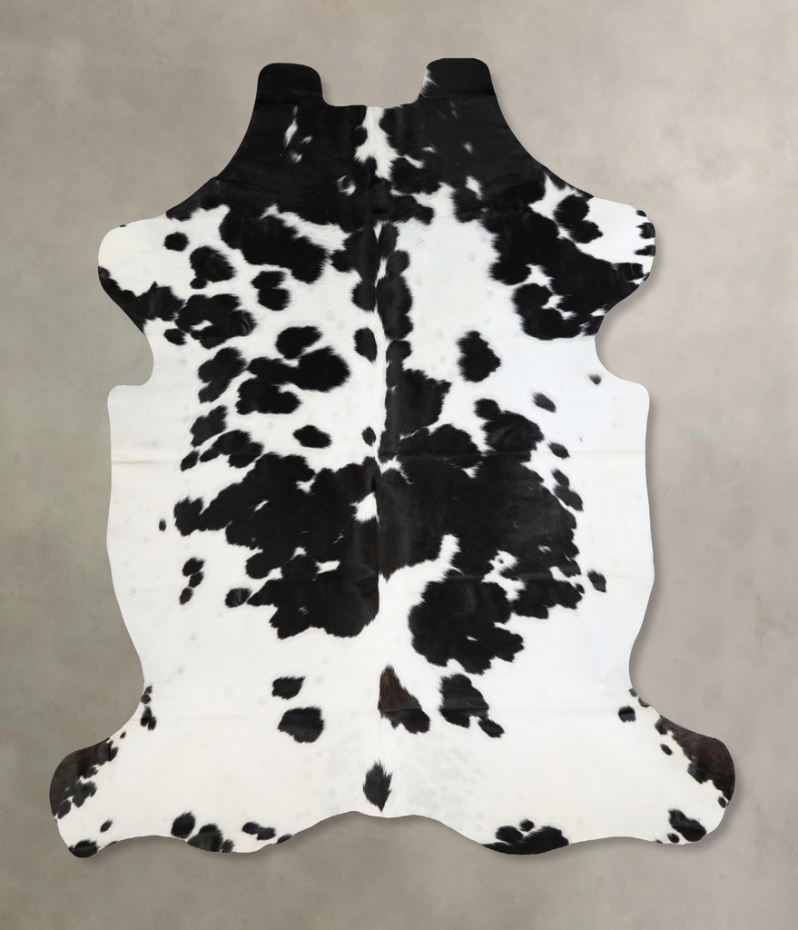 Black and White X-Large Brazilian Cowhide Rug 6'9"H x 6'5"W #A40597 by Hudson Hides