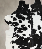 Black and White X-Large Brazilian Cowhide Rug 6'9"H x 6'5"W #A40597 by Hudson Hides