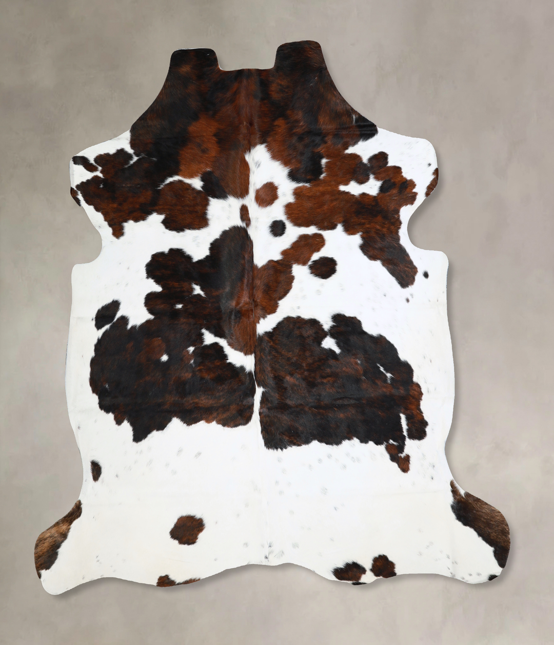 Tricolor Large European Cowhide Rug 6'5"H x 6'2"W #A40620 by Hudson Hi