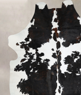 Black and White X-Large Brazilian Cowhide Rug 6'11"H x 6'6"W #A40623 by Hudson Hides