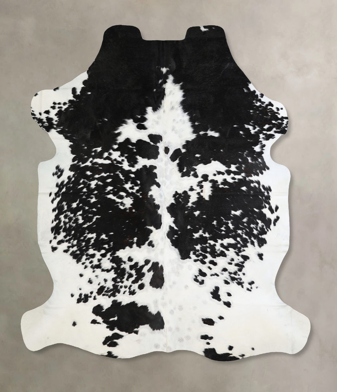 Black and White X-Large Brazilian Cowhide Rug 6'8"H x 6'1"W #A40625 by