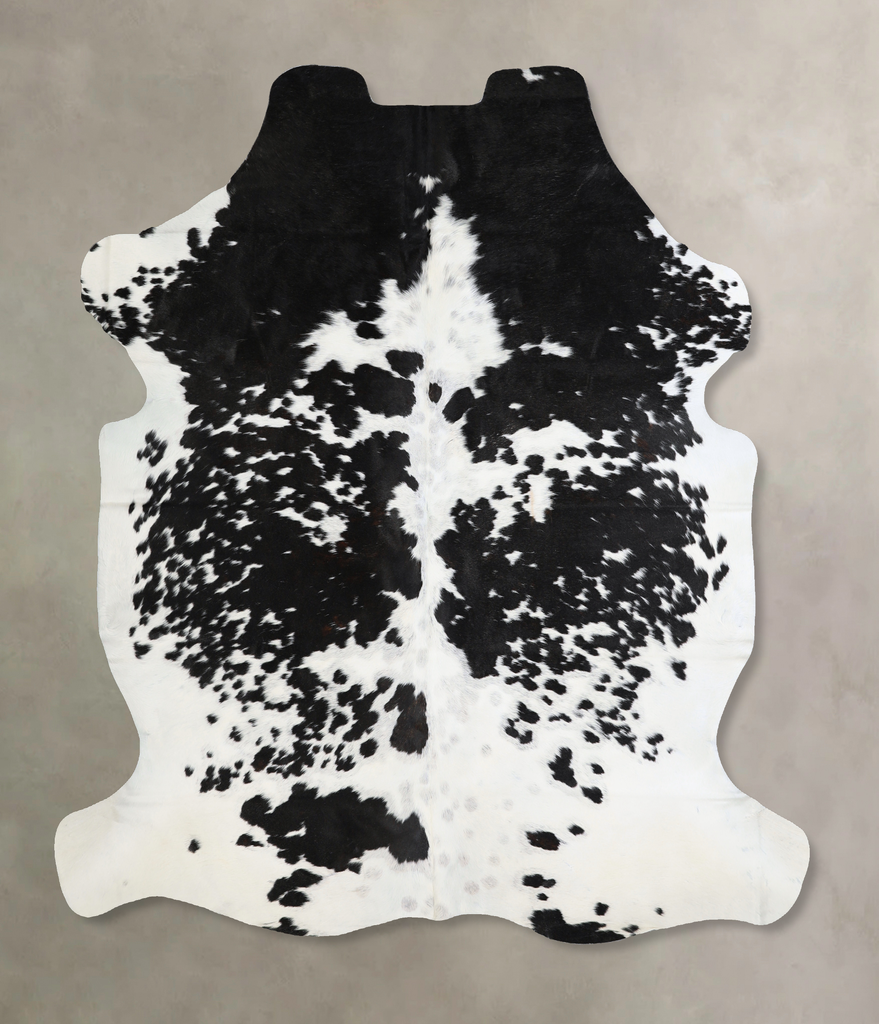 Black and White X-Large Brazilian Cowhide Rug 6'8"H x 6'1"W #A40625 by Hudson Hides