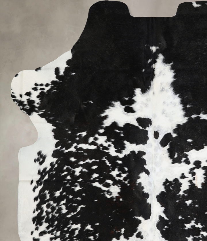 Black and White X-Large Brazilian Cowhide Rug 6'8"H x 6'1"W #A40625 by Hudson Hides