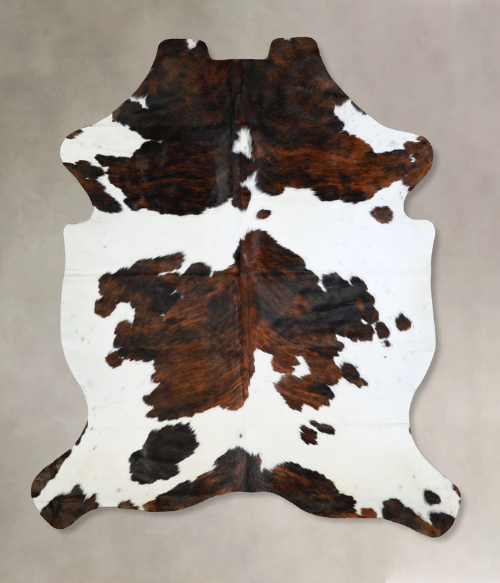 Tricolor X-Large European Cowhide Rug 7'6"H x 5'9"W #A40629 by Hudson Hides
