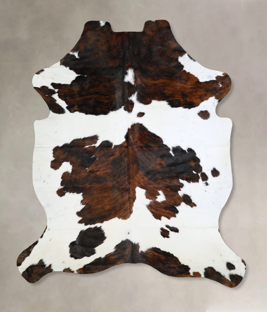 Tricolor X-Large European Cowhide Rug 7'6"H x 5'9"W #A40629 by Hudson Hides