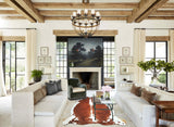 Tricolor X-Large European Cowhide Rug 7'2"H x 6'6"W #A40632 by Hudson Hides