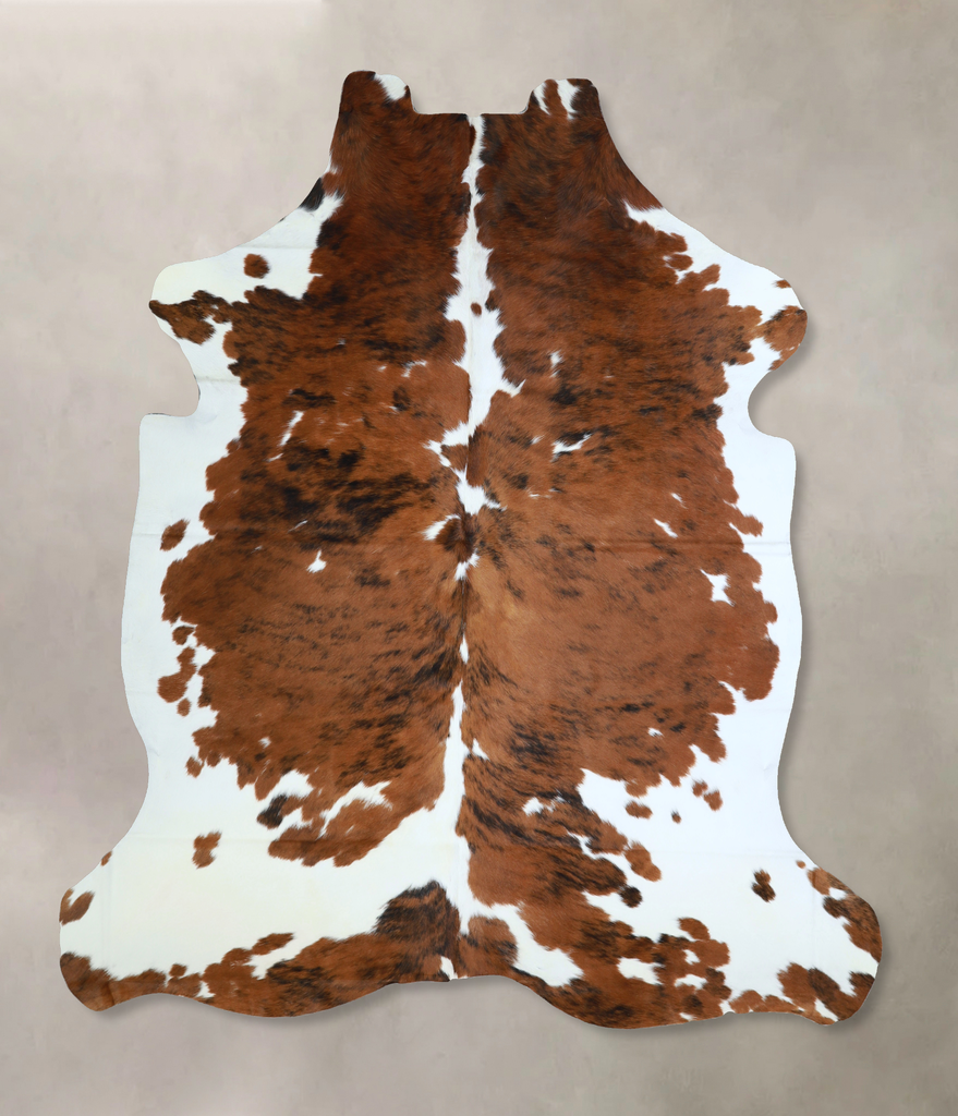 Tricolor X-Large European Cowhide Rug 7'1"H x 6'2"W #A40636 by Hudson Hides