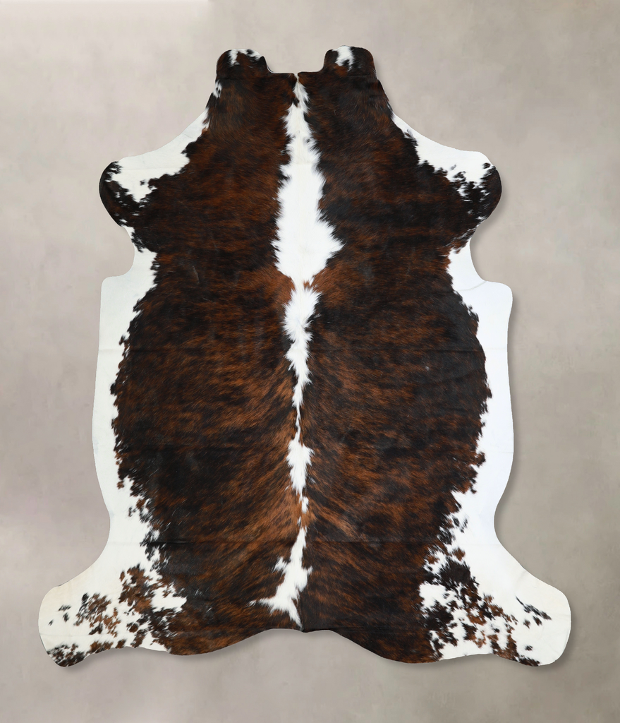 Tricolor X-Large European Cowhide Rug 7'0"H x 6'2"W #A40641 by Hudson Hides