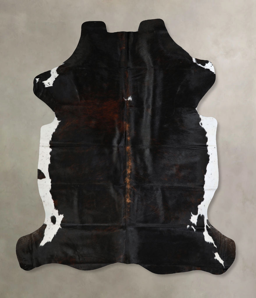 Tricolor X-Large European Cowhide Rug 7'2"H x 6'6"W #A40650 by Hudson Hides