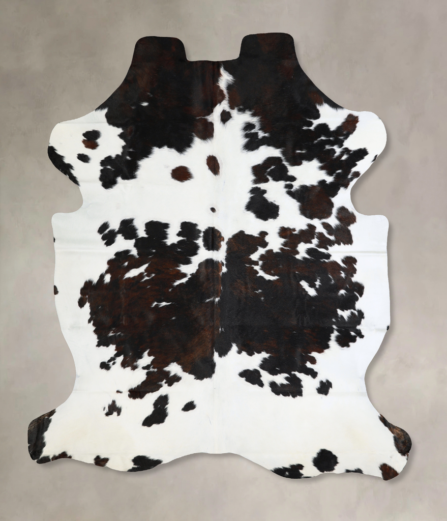 Tricolor X-Large European Cowhide Rug 7'1"H x 6'1"W #A40653 by Hudson Hides