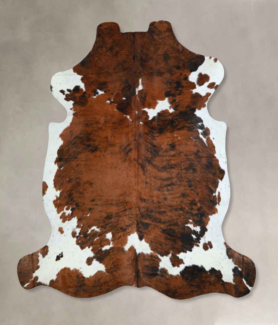 Tricolor X-Large European Cowhide Rug 7'0"H x 6'6"W #A40656 by Hudson 