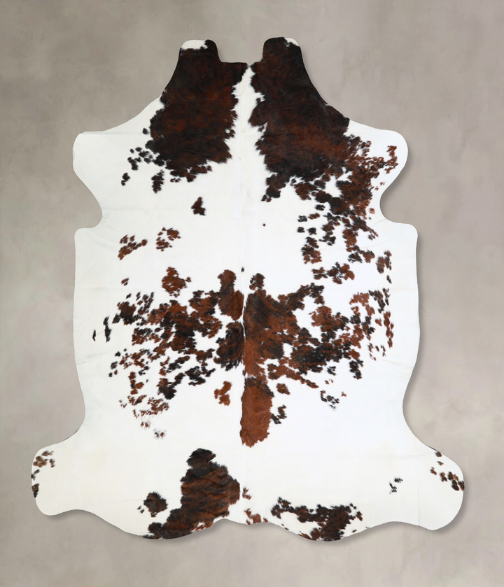 Tricolor X-Large European Cowhide Rug 7'0"H x 6'7"W #A40658 by Hudson Hides