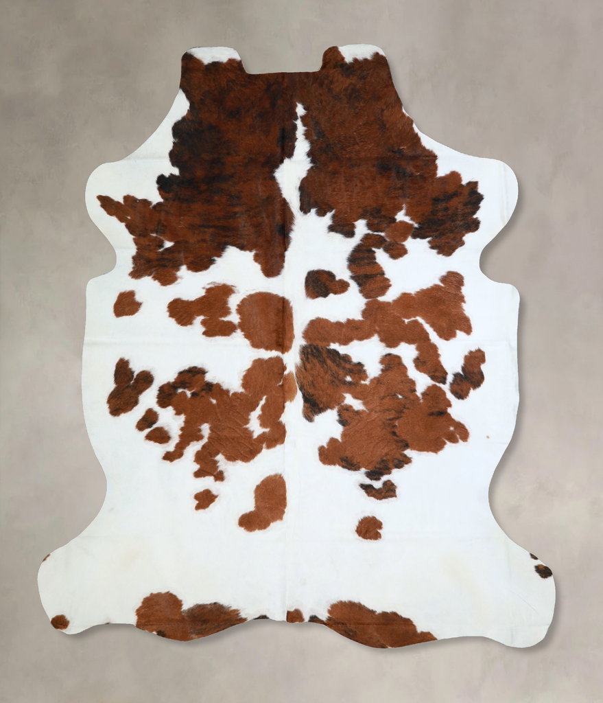 Tricolor X-Large European Cowhide Rug 6'11"H x 6'3"W #A40660 by Hudson Hides