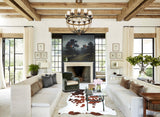 Tricolor X-Large European Cowhide Rug 6'11"H x 6'3"W #A40660 by Hudson Hides