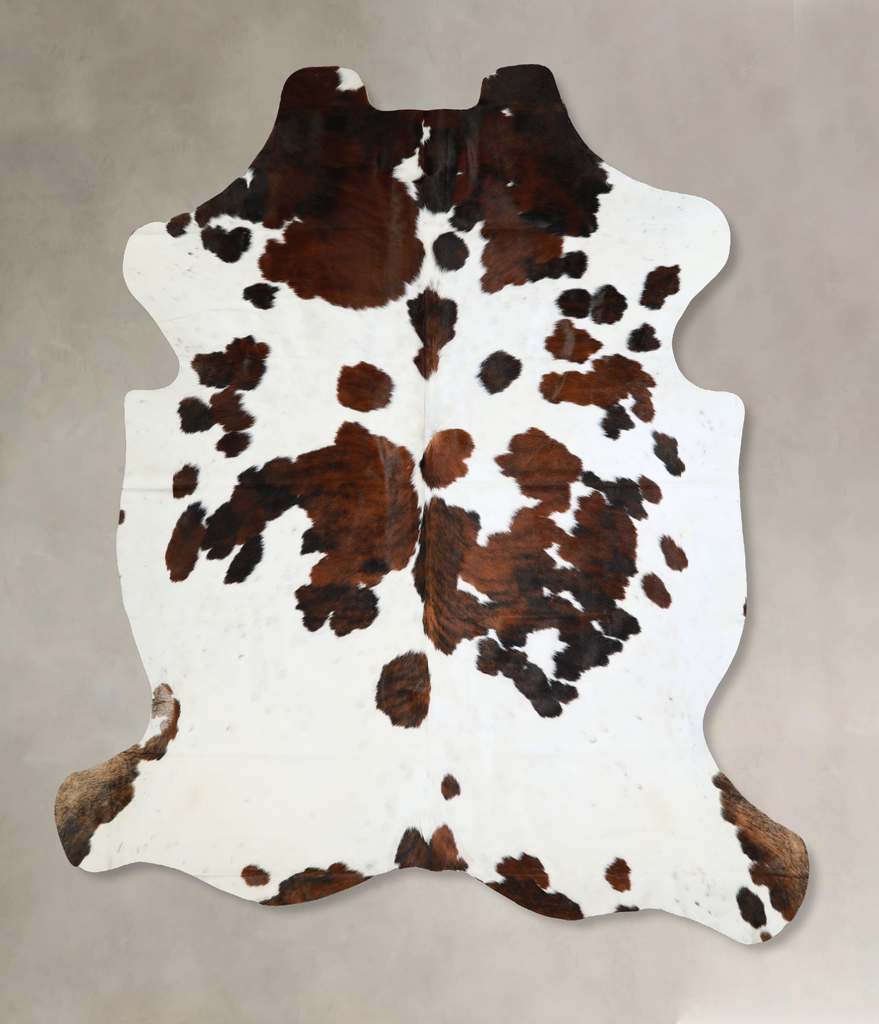 Tricolor X-Large European Cowhide Rug 7'4"H x 6'5"W #A40662 by Hudson Hides