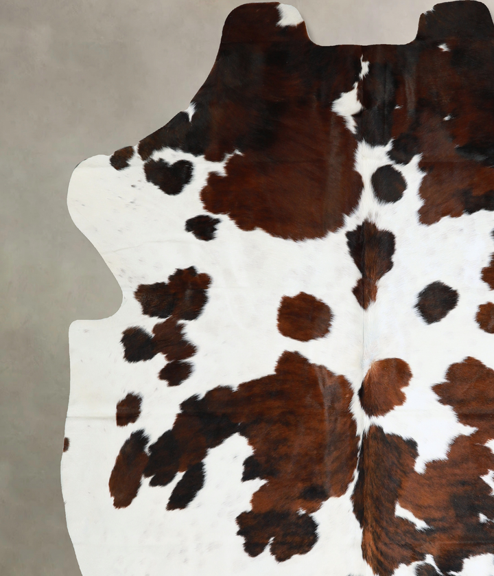 Tricolor X-Large European Cowhide Rug 7'4"H x 6'5"W #A40662 by Hudson Hides