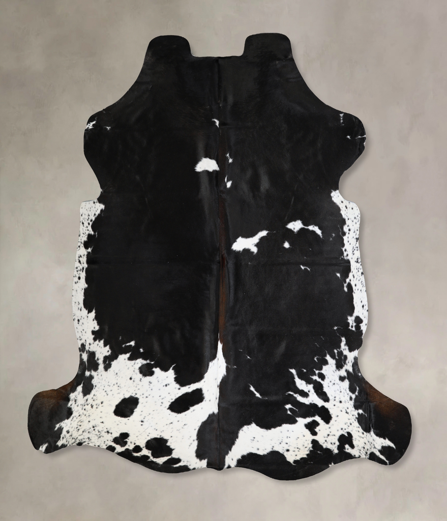 Black and White X-Large Brazilian Cowhide Rug 6'11"H x 6'9"W #A40664 by Hudson Hides