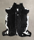 Black and White X-Large Brazilian Cowhide Rug 6'10"H x 6'7"W #A40667 by Hudson Hides