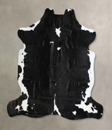 Black and White X-Large Brazilian Cowhide Rug 6'10"H x 6'7"W #A40667 by Hudson Hides