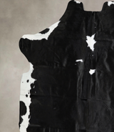 Black and White X-Large Brazilian Cowhide Rug 6'10"H x 6'7"W #A40667 by Hudson Hides