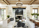 Black and White X-Large Brazilian Cowhide Rug 6'10"H x 6'7"W #A40667 by Hudson Hides