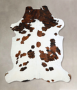 Tricolor X-Large European Cowhide Rug 7'3"H x 6'8"W #A40683 by Hudson Hides